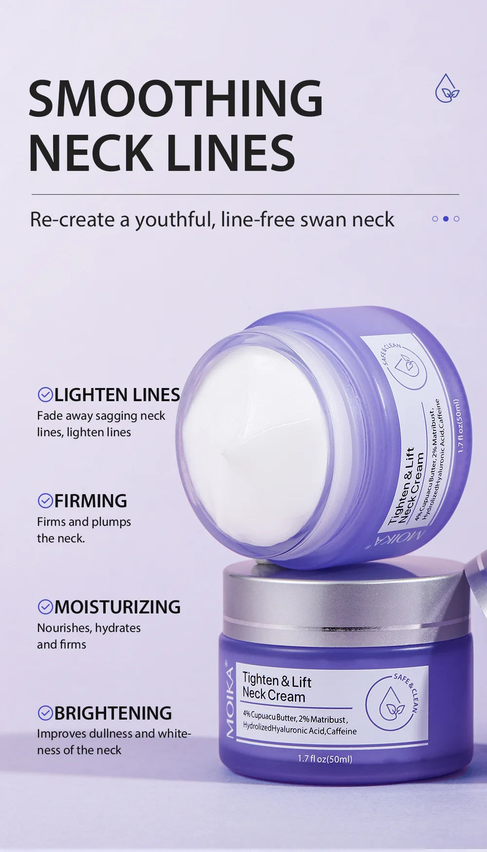 VIRAL Neck Firming Cream - Anti-Aging Neck Cream for Tightening and Wrinkles